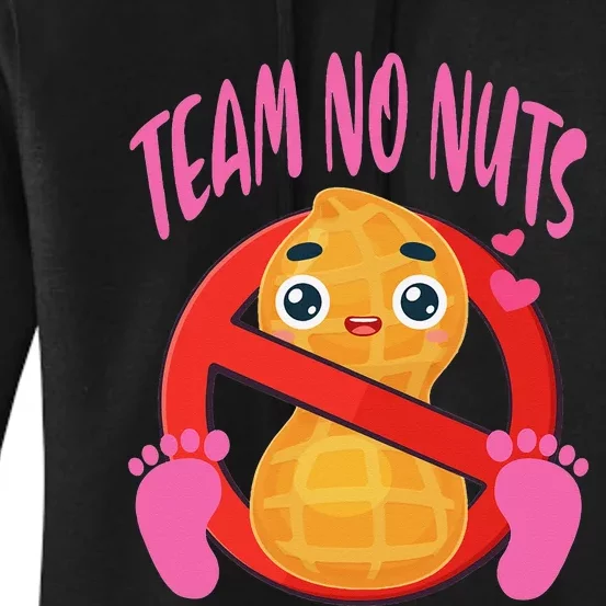 Team No Nuts gender reveal pregnancy announcement baby Women's Pullover Hoodie