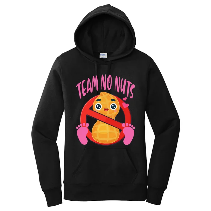 Team No Nuts gender reveal pregnancy announcement baby Women's Pullover Hoodie