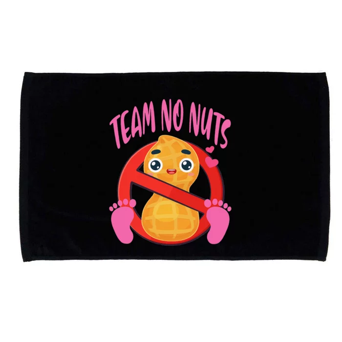 Team No Nuts gender reveal pregnancy announcement baby Microfiber Hand Towel