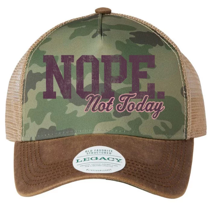 Trendy Nope Not Today Distressed Text Gift Legacy Tie Dye Trucker Hat