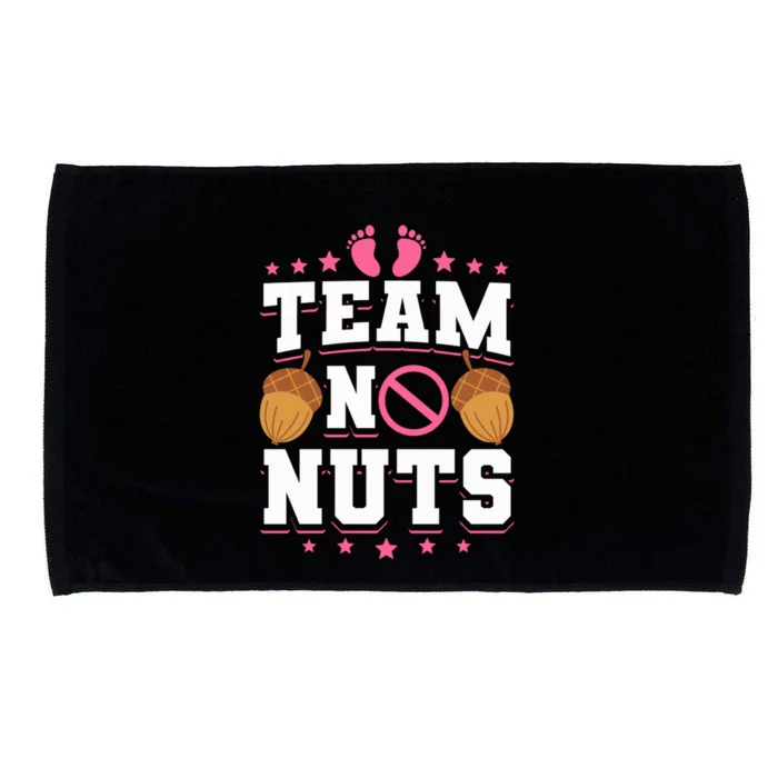 Team No Nuts Gender Reveal Funny Gift Microfiber Hand Towel