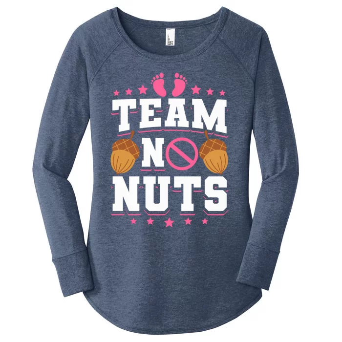 Team No Nuts Gender Reveal Funny Gift Women's Perfect Tri Tunic Long Sleeve Shirt