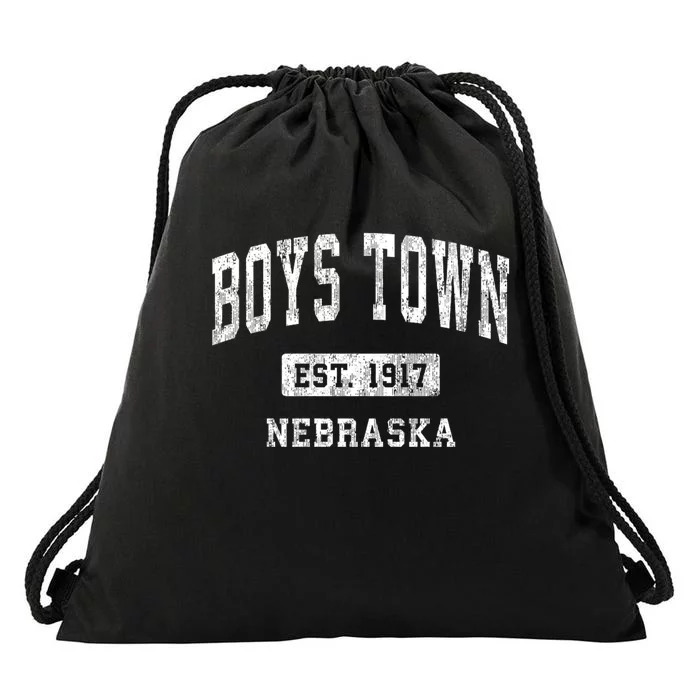 Town Nebraska Ne Vintage Athletic Sports Design Drawstring Bag