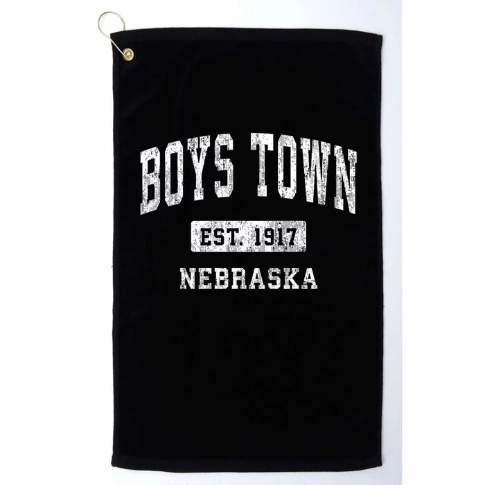 Town Nebraska Ne Vintage Athletic Sports Design Platinum Collection Golf Towel