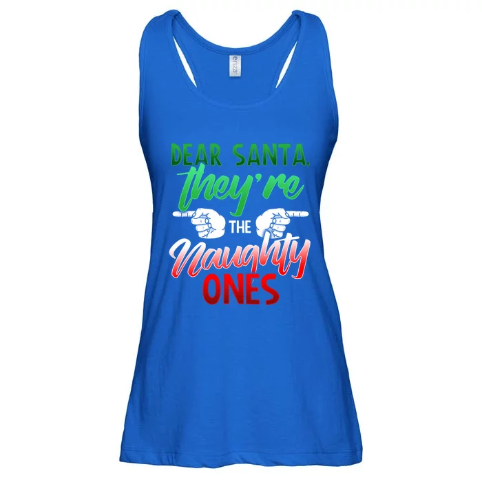 The Naughty Ones Funny Christmas Dear Santa Cute Gift Ladies Essential Flowy Tank