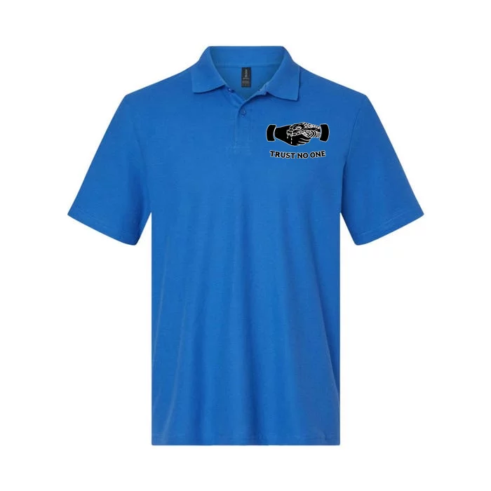 Trust No One Shake Hands With A Snake Softstyle Adult Sport Polo