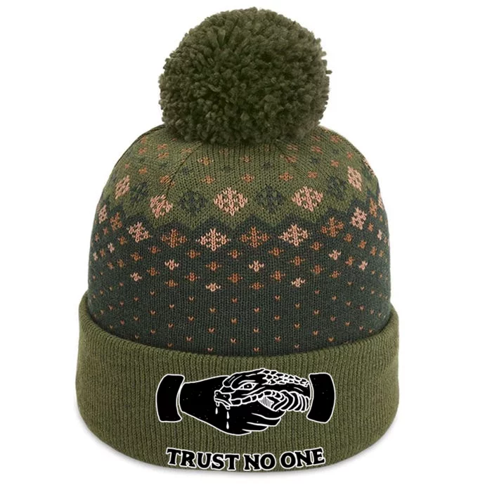 Trust No One Shake Hands With A Snake The Baniff Cuffed Pom Beanie