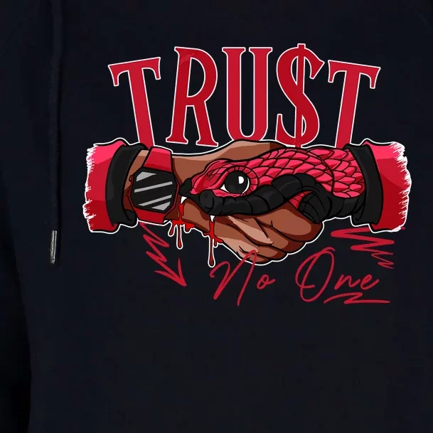 Trust No One Retro Toro Bravo 6s Matching Womens Funnel Neck Pullover Hood