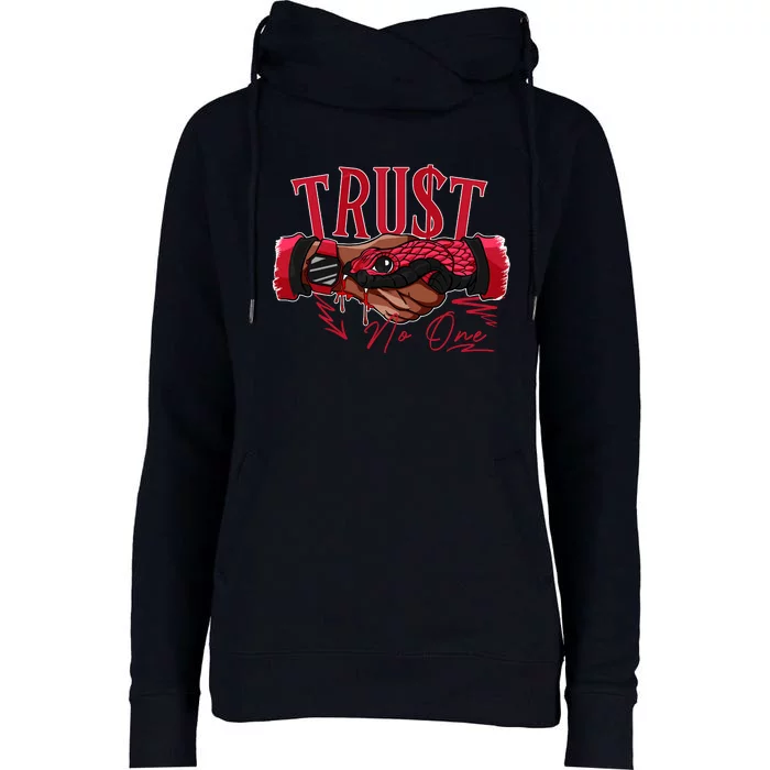 Trust No One Retro Toro Bravo 6s Matching Womens Funnel Neck Pullover Hood