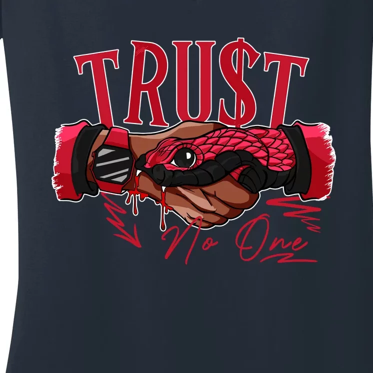 Trust No One Retro Toro Bravo 6s Matching Women's V-Neck T-Shirt