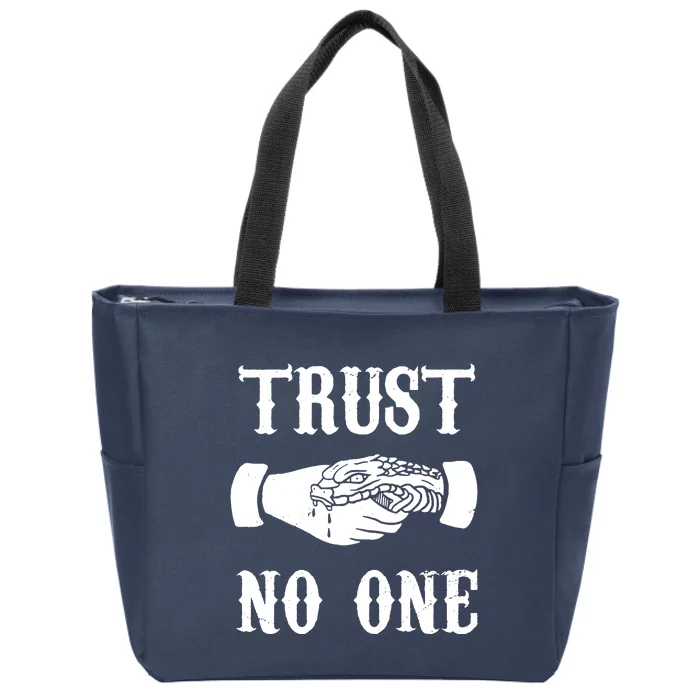 Trust No One Zip Tote Bag