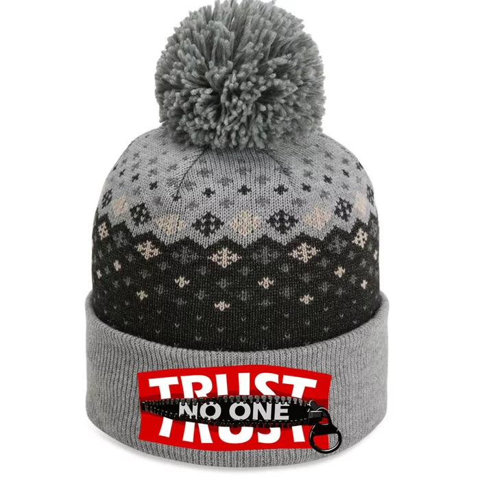 Trust No One Graphic The Baniff Cuffed Pom Beanie