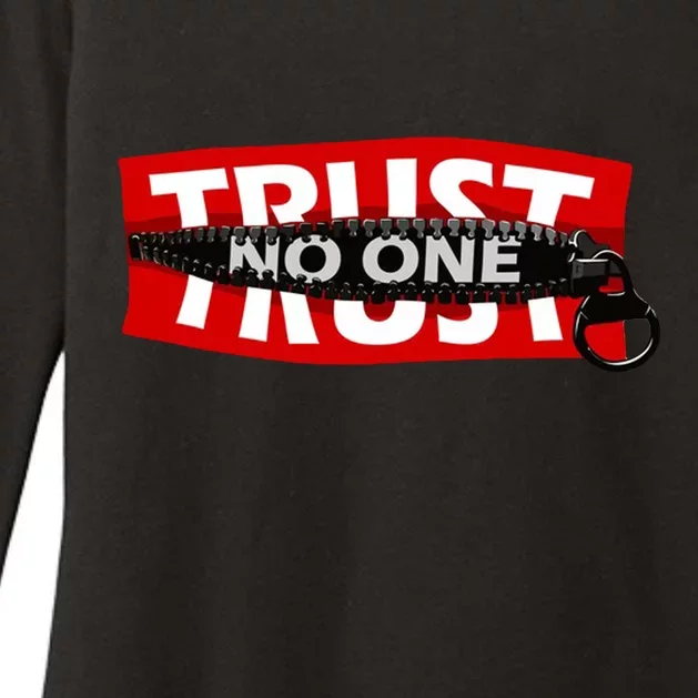 Trust No One Graphic Womens CVC Long Sleeve Shirt