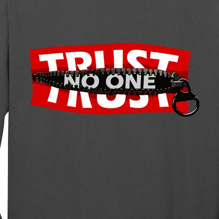 Trust No One Graphic Long Sleeve Shirt