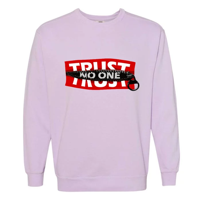 Trust No One Graphic Garment-Dyed Sweatshirt