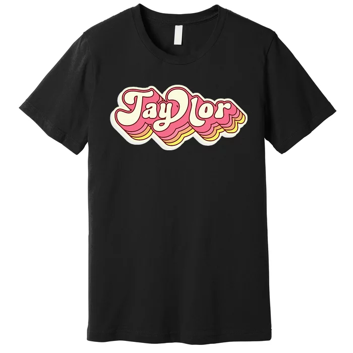 Taylor Name Personalized First Name Surname Premium T-Shirt