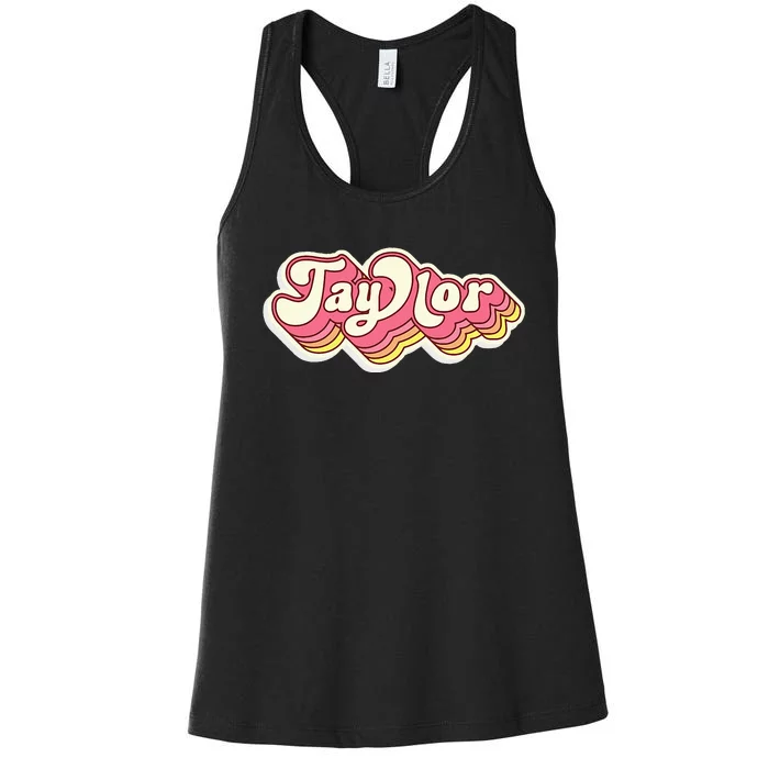 Taylor Name Personalized First Name Surname Women's Racerback Tank