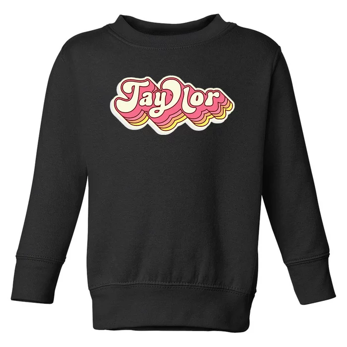 Taylor Name Personalized First Name Surname Toddler Sweatshirt