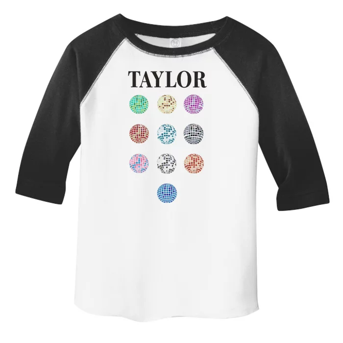 Taylor Name Personalized I Love Taylor Groovy 70S Toddler Fine Jersey T-Shirt