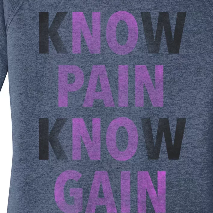 Trendy No Pain No Gain Gift Women's Perfect Tri Tunic Long Sleeve Shirt