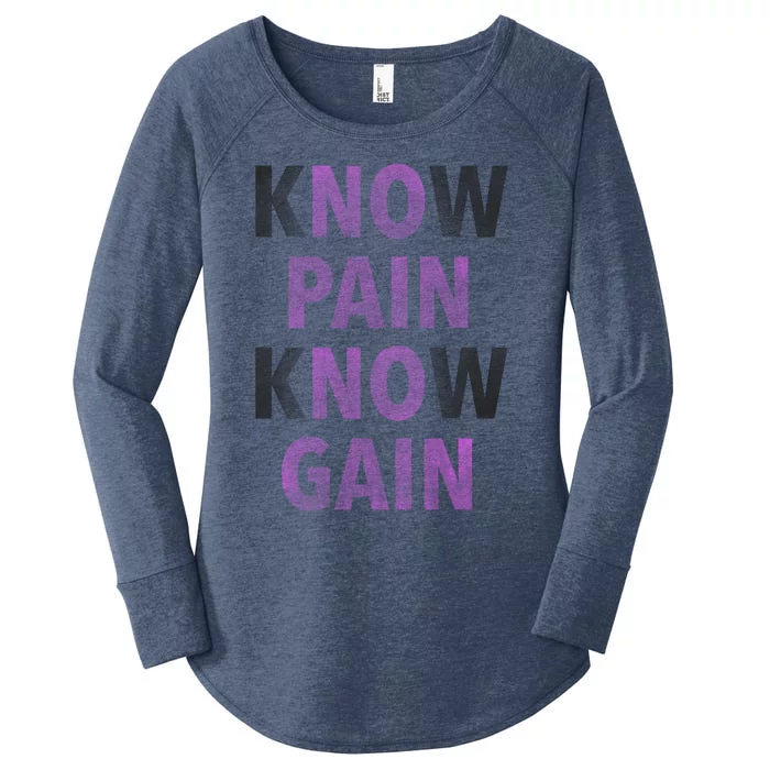 Trendy No Pain No Gain Gift Women's Perfect Tri Tunic Long Sleeve Shirt