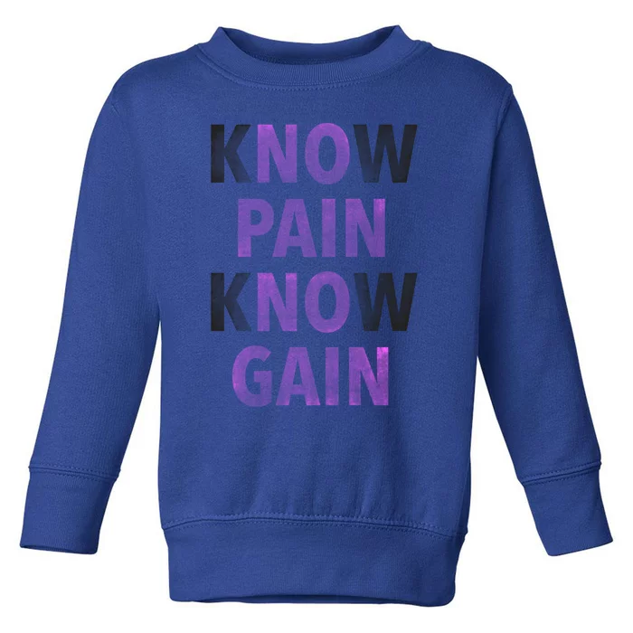 Trendy No Pain No Gain Cool Gift Toddler Sweatshirt