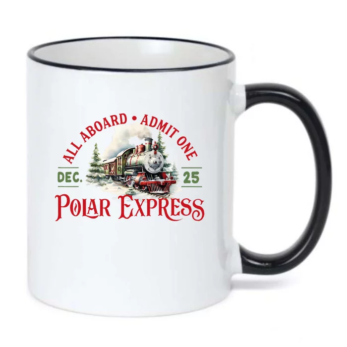 Train North Pole P.O.L.A.R E.X.P.R.E.S.S All Abroad Christmas Black Color Changing Mug