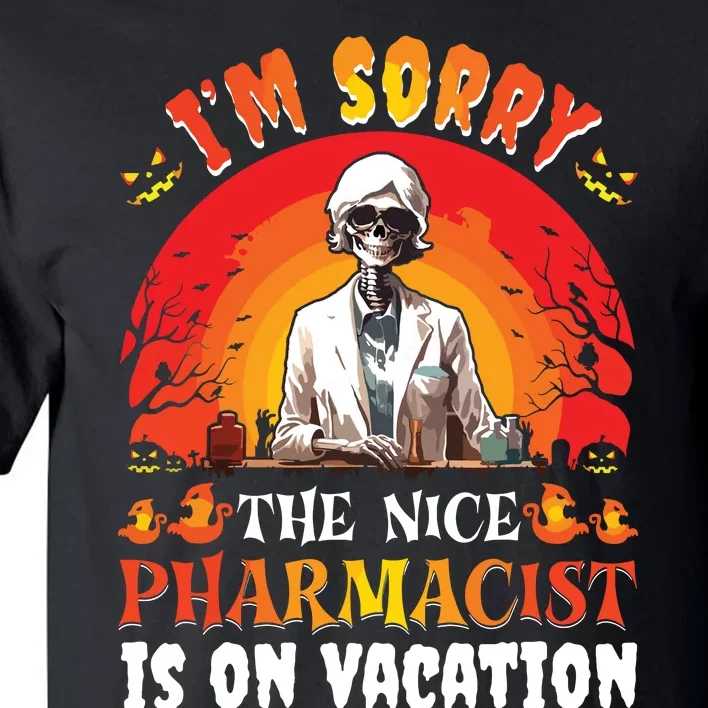 The Nice Pharmacist Halloween Skeleton Costume Spooky Tall T-Shirt