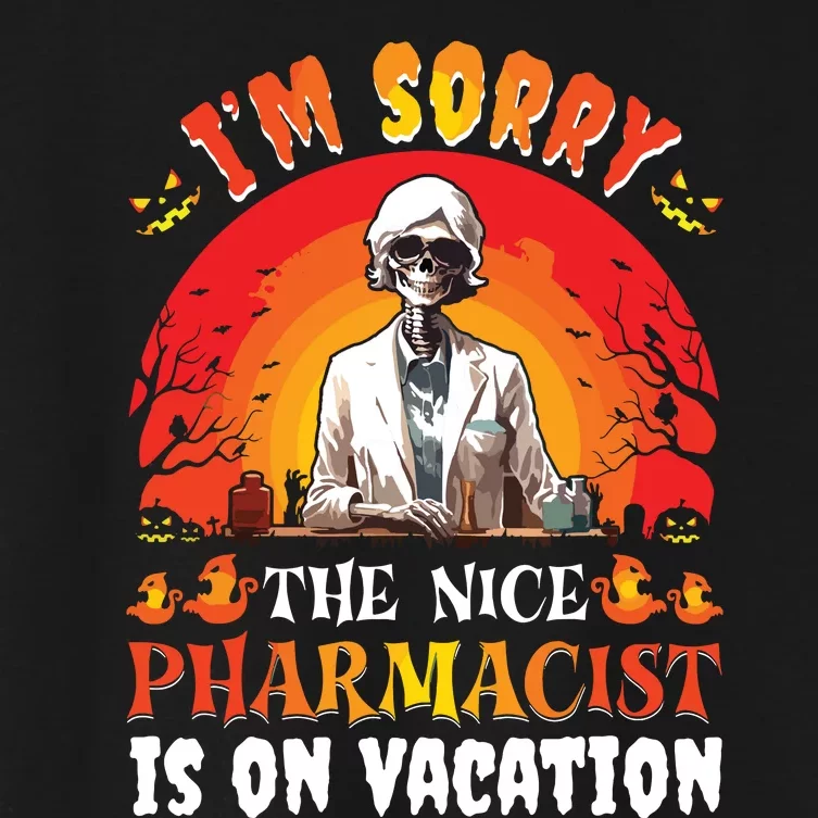 The Nice Pharmacist Halloween Skeleton Costume Spooky Women's Crop Top Tee