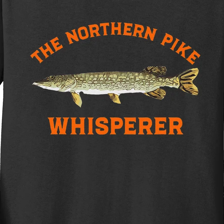 The Northern Pike Whisperer Design Kids Long Sleeve Shirt