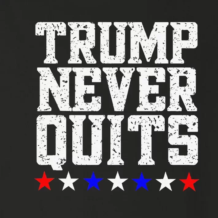 Trump Never Quits Toddler Long Sleeve Shirt