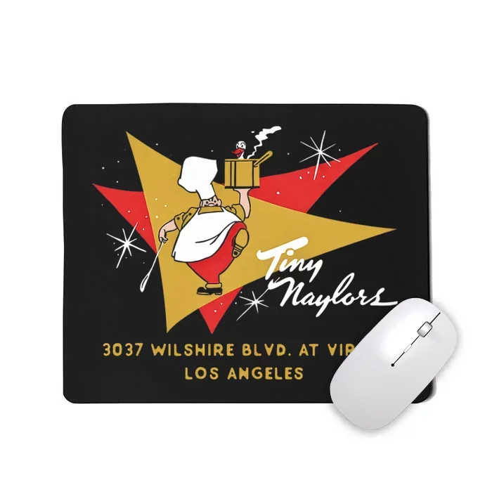 Tinys NaylorS Restaurant Los Angeles Retro Vintage Mousepad