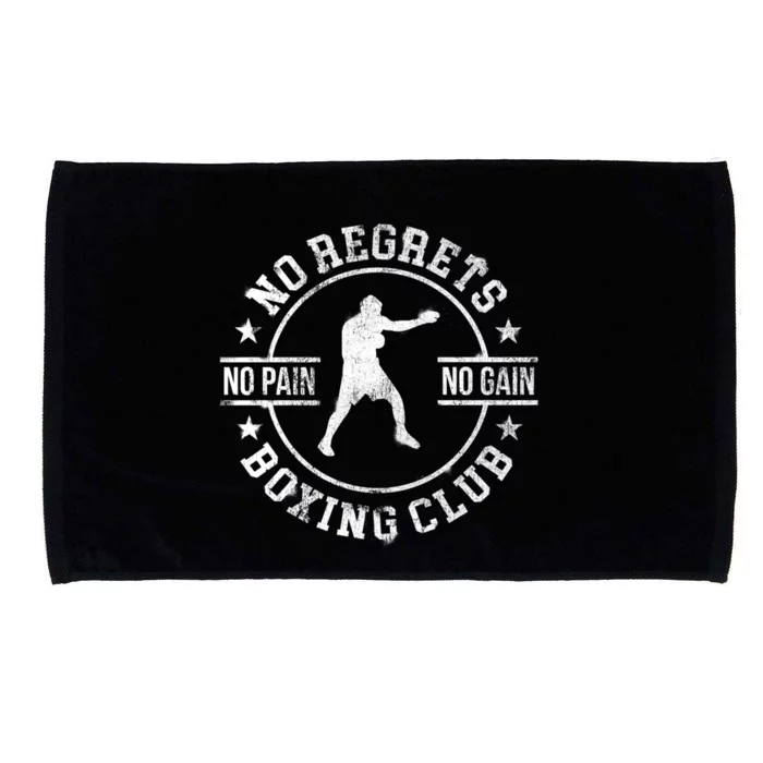 Trendy No Regrets Boxing Club No Pain No Gain Gym Gift Microfiber Hand Towel