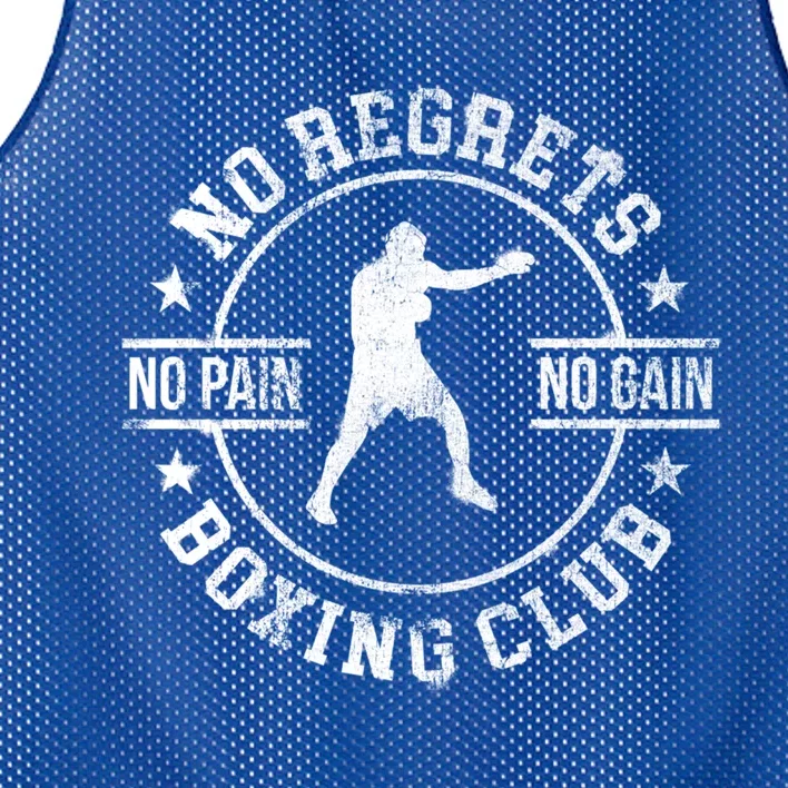 Trendy No Regrets Boxing Club No Pain No Gain Gym Gift Mesh Reversible Basketball Jersey Tank