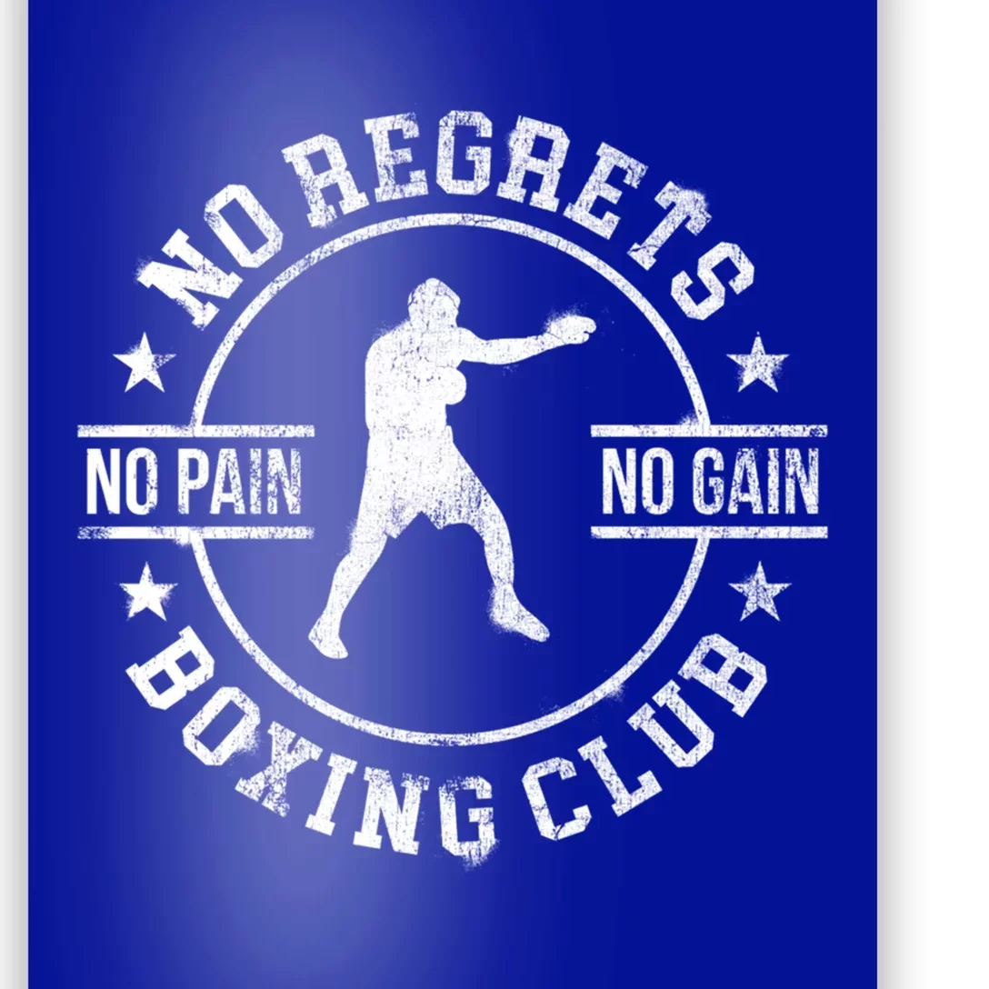 Trendy No Regrets Boxing Club No Pain No Gain Gym Gift Poster