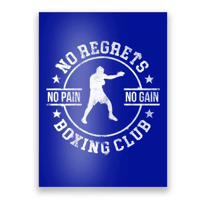 Trendy No Regrets Boxing Club No Pain No Gain Gym Gift Poster