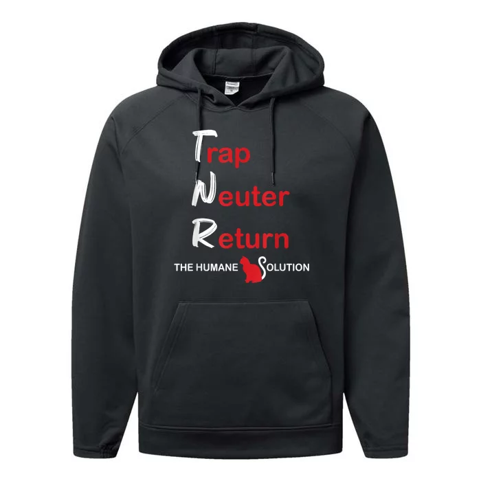 Trap Neuter Return The Humane Solution Performance Fleece Hoodie