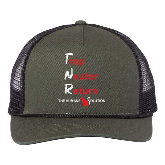 Trap Neuter Return The Humane Solution Retro Rope Trucker Hat Cap