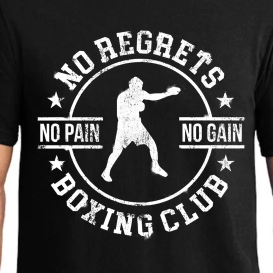 Trendy No Regrets Boxing Club No Pain No Gain Gym Meaningful Gift Pajama Set