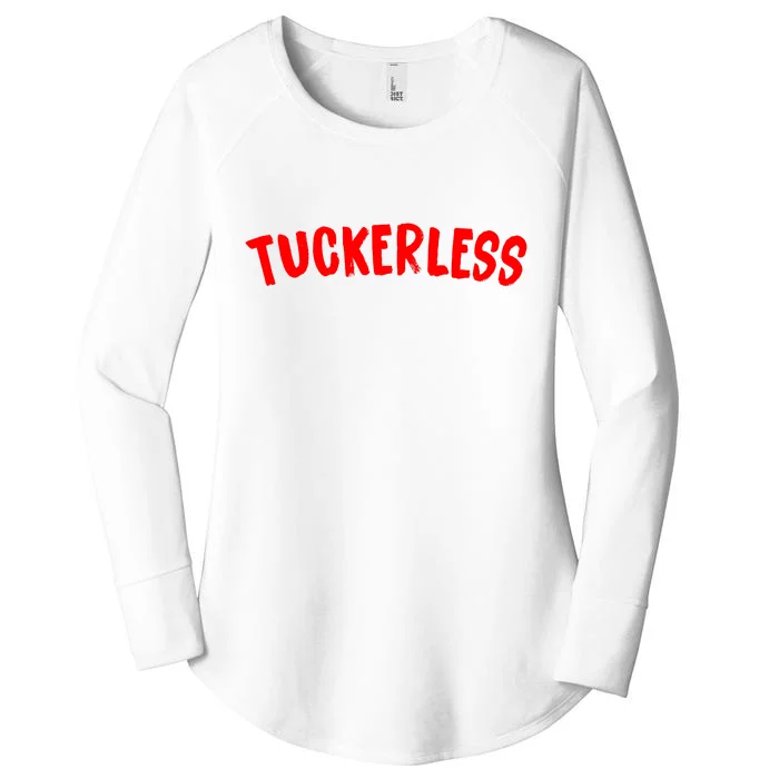 Tuckerless Novikov Red Logo Women's Perfect Tri Tunic Long Sleeve Shirt