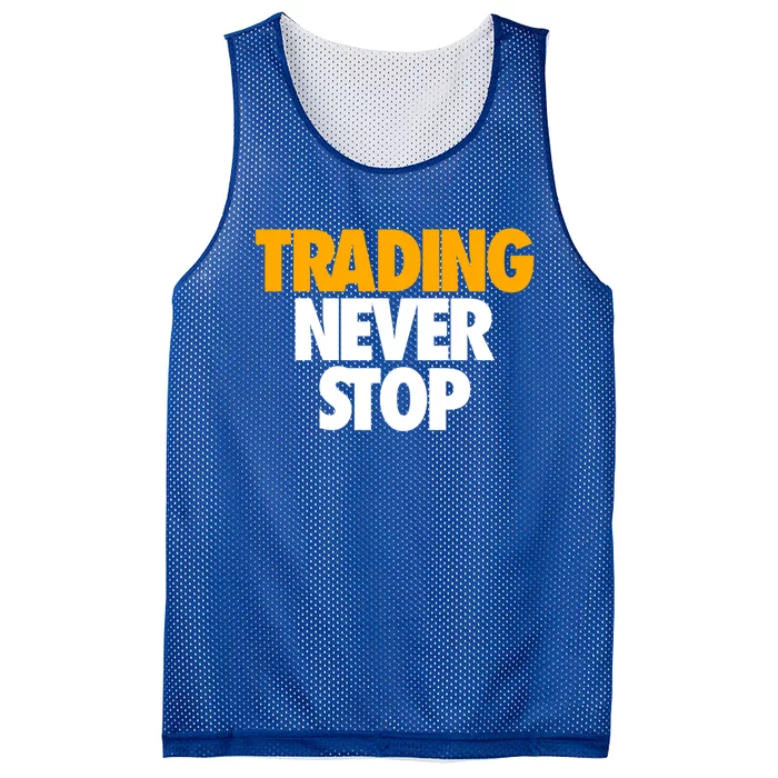 Trading Never Stop Cryptocurrency Gift Mesh Reversible Basketball Jersey Tank