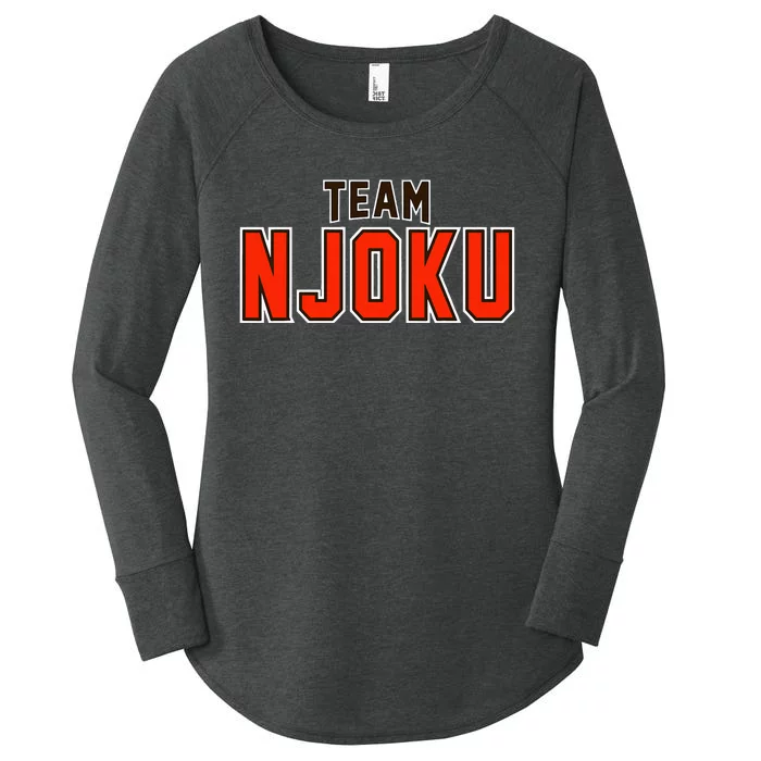 Team Njoku Surname Proud Family Last Name Women's Perfect Tri Tunic Long Sleeve Shirt