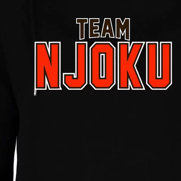 Team Njoku Surname Proud Family Last Name Womens Funnel Neck Pullover Hood