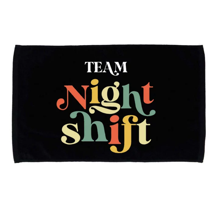 TEAM Night Shift Nurse ICU Nurse Team Critical Care Trauma Microfiber Hand Towel