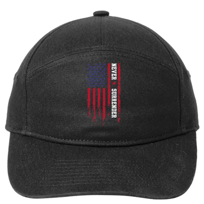 Trump Never Surrender 2024 Support Trump 7-Panel Snapback Hat