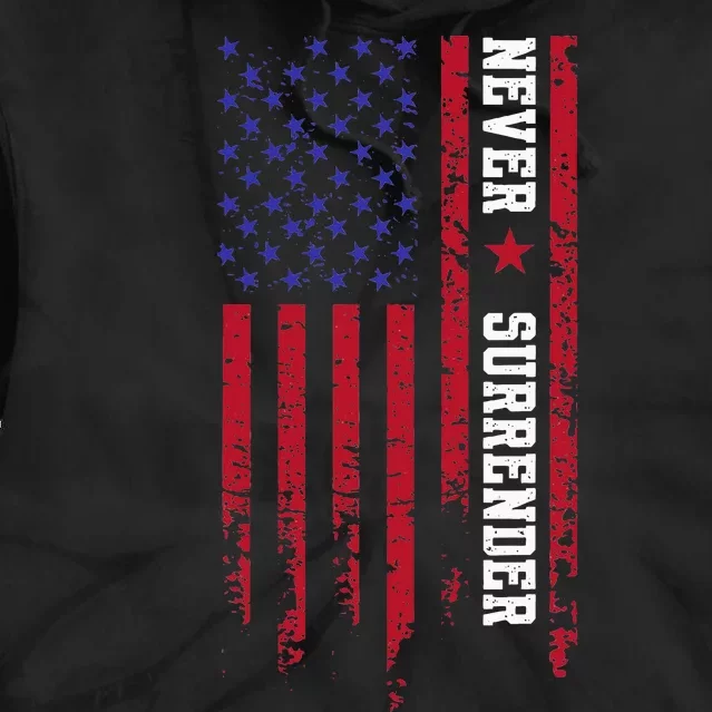 Trump Never Surrender 2024 Support Trump Tie Dye Hoodie