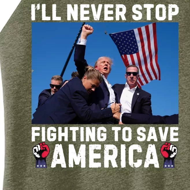 Trump Never Stop Fighting To Save America Shot Assassination Attempt 2024 Women’s Perfect Tri Rocker Tank