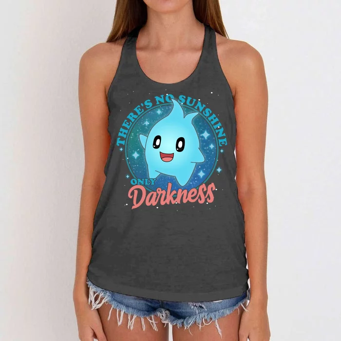 Theres No Sunshine Only Darkness Women's Knotted Racerback Tank