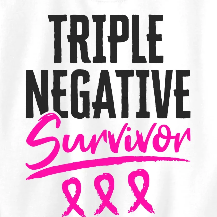 Triple Negative Survivor TNBC Breast Cancer Awareness Kids Sweatshirt