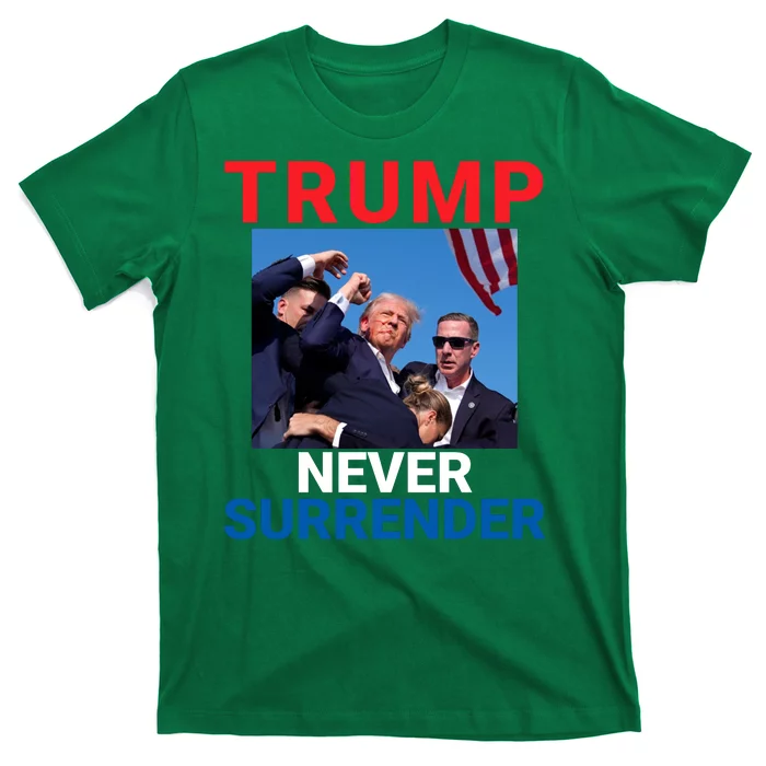 Trump Never Surrender 2024 Pennsylvania Rally 2024 Usa Flag Save Our Republic T-Shirt